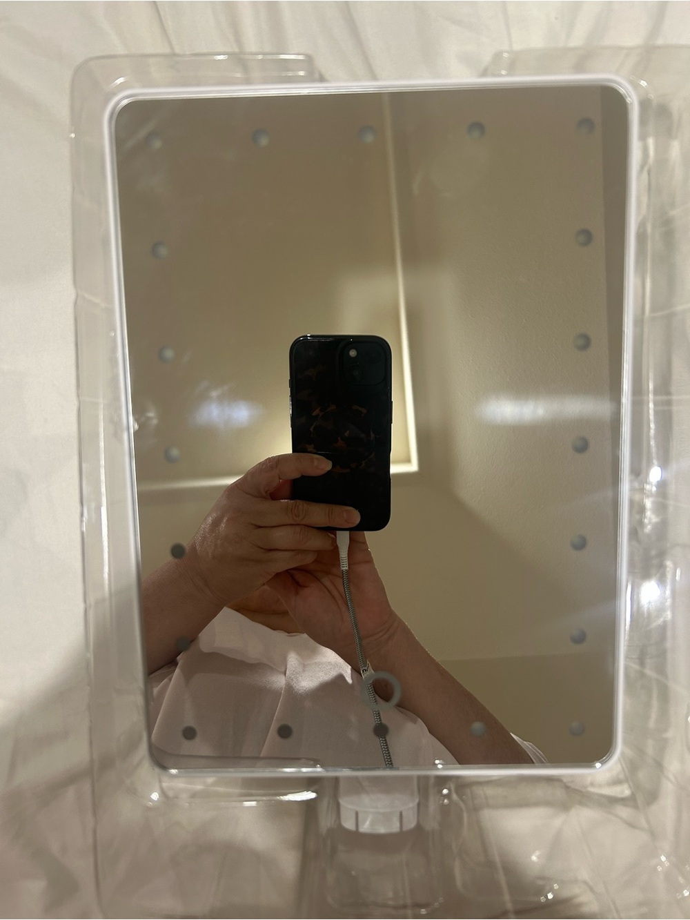 Impressions LED Lighted Makeup Mirror - Clear White Frame